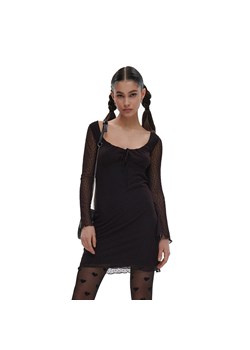 Cropp - Wzorzysta sukienka mini - czarny ze sklepu Cropp w kategorii Sukienki - zdjęcie 157139759