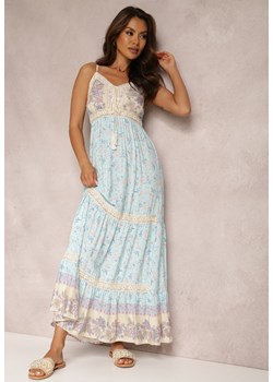 Jasnoniebieska Sukienka Fjorrit ze sklepu Renee odzież w kategorii Sukienki - zdjęcie 157143739