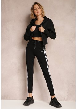 Czarne Spodnie Dresowe z Lampasami Arunima ze sklepu Renee odzież w kategorii Spodnie damskie - zdjęcie 157143759