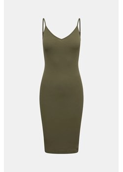 KNOWLEDGE COTTON APPAREL Sukienka - Oliwkowy - Kobieta - 2XL(2XL) ze sklepu Halfprice w kategorii Sukienki - zdjęcie 157146158