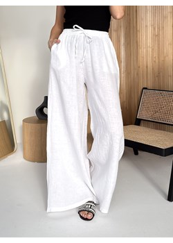 Spodnie Adido Linen White ze sklepu Clothstore w kategorii Spodnie damskie - zdjęcie 157228466