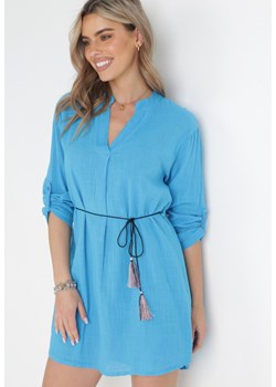 Niebieska Sukienka Eirenthea ze sklepu Born2be Odzież w kategorii Sukienki - zdjęcie 157230965