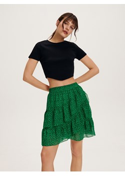 Reserved - Spódnica z falbanami - zielony ze sklepu Reserved w kategorii Spódnice - zdjęcie 157235426