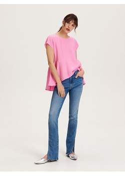 Reserved - Bluzka z wiskozy - różowy ze sklepu Reserved w kategorii Bluzki damskie - zdjęcie 157235496