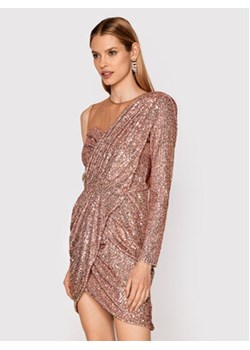 Elisabetta Franchi Sukienka koktajlowa AB-004-11E2-V540 Złoty Slim Fit ze sklepu MODIVO w kategorii Sukienki - zdjęcie 157247747