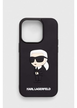 Karl Lagerfeld etui na telefon iPhone 14 Pro 6.1&quot; kolor czarny ze sklepu ANSWEAR.com w kategorii Etui - zdjęcie 157258886