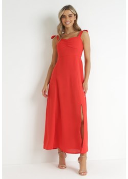 Czerwona Sukienka Kalora ze sklepu Born2be Odzież w kategorii Sukienki - zdjęcie 157270597