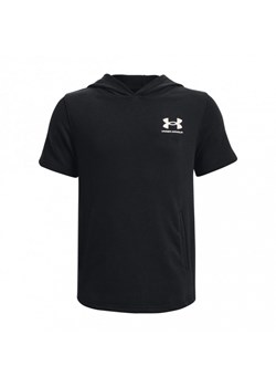 Chłopięca bluza dresowa nierozpinana z kapturem Under Armour UA Rival Terry - czarna ze sklepu Sportstylestory.com w kategorii T-shirty chłopięce - zdjęcie 157278108