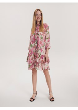 Reserved - Szyfonowa sukienka z falbankami - Wielobarwny ze sklepu Reserved w kategorii Sukienki - zdjęcie 157286785