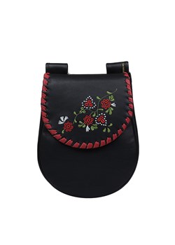 torebka skórzana na ramię z haftem ze sklepu Słoń Torbalski w kategorii Listonoszki - zdjęcie 157293099