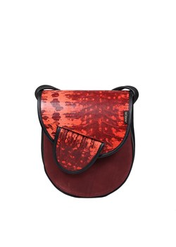 torebka damska skórzana City Light na ramię bordowo-czerwona ze sklepu Słoń Torbalski w kategorii Listonoszki - zdjęcie 157293457