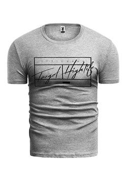 koszulka 483a - szara ze sklepu Risardi w kategorii T-shirty męskie - zdjęcie 157293526
