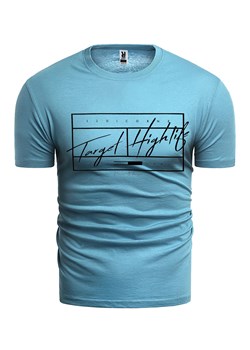 koszulka 483a - niebieska ze sklepu Risardi w kategorii T-shirty męskie - zdjęcie 157293528