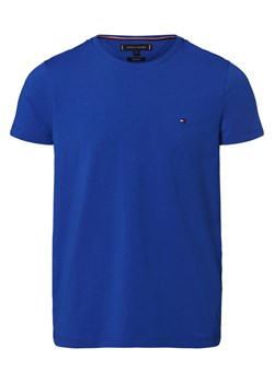 Tommy Hilfiger T-shirt męski Mężczyźni Dżersej błękit królewski jednolity ze sklepu vangraaf w kategorii T-shirty męskie - zdjęcie 157294586