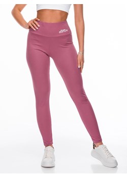 Spodnie damskie legginsy 220PLR - różowe ze sklepu Edoti w kategorii Spodnie damskie - zdjęcie 157300365