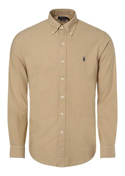 Polo Ralph Lauren Koszula męska Mężczyźni Regular Fit Bawełna beżowy jednolity button down ze sklepu vangraaf w kategorii Koszule męskie - zdjęcie 157300447