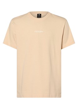 G-Star RAW T-shirt męski Mężczyźni Bawełna beżowy jednolity ze sklepu vangraaf w kategorii T-shirty męskie - zdjęcie 157300449