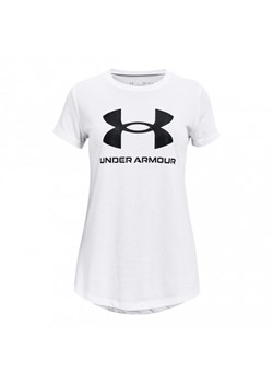 Dziewczęcy t-shirt z nadrukiem UNDER ARMOUR LIVE SPORTSTYLE GRAPHIC SS ze sklepu Sportstylestory.com w kategorii Bluzki dziewczęce - zdjęcie 157304017