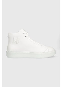 Karl Lagerfeld sneakersy skórzane MAXI KUP kolor biały KL52265 ze sklepu ANSWEAR.com w kategorii Trampki męskie - zdjęcie 157305305