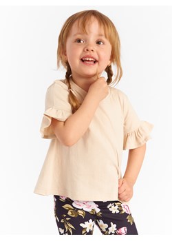 GATE Bawełniany T-shirt z falbanką na rękawie 3Y ze sklepu gateshop w kategorii Bluzki dziewczęce - zdjęcie 157306555
