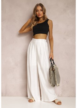 Białe Spodnie Aedaris ze sklepu Renee odzież w kategorii Spodnie damskie - zdjęcie 157313117