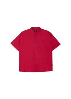 Cropp - Czerwona koszula z krótkim rękawem - różowy ze sklepu Cropp w kategorii Koszule męskie - zdjęcie 157319417