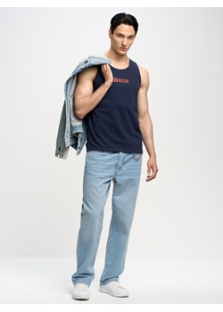 Koszulka męska bez rękawów granatowa Treyyn 403 ze sklepu Big Star w kategorii T-shirty męskie - zdjęcie 157321835