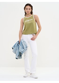 Koszulka damska na ramiączkach khaki Witalina 303 ze sklepu Big Star w kategorii Bluzki damskie - zdjęcie 157321847