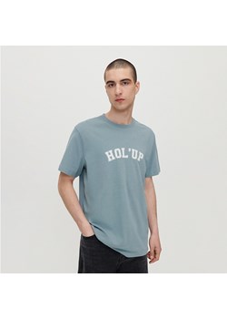 Luźna koszulka z nadrukiem tekstowym - Szary ze sklepu House w kategorii T-shirty męskie - zdjęcie 157444177