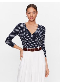 Lauren Ralph Lauren Bluzka 200902690001 Granatowy Regular Fit ze sklepu MODIVO w kategorii Bluzki damskie - zdjęcie 157453137