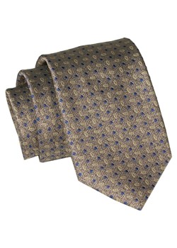 Męski Krawat Angelo di Monti - Beżowy, Drobny Wzór KRADM1995 ze sklepu JegoSzafa.pl w kategorii Krawaty - zdjęcie 157453459
