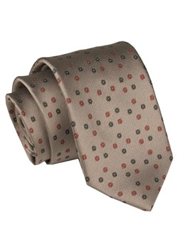 Męski Krawat Angelo di Monti - Brąz w Groszki KRADM1996 ze sklepu JegoSzafa.pl w kategorii Krawaty - zdjęcie 157453467