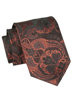 Męski Krawat Angelo di Monti - Duży Wzór, Brąz KRADM1994 ze sklepu JegoSzafa.pl w kategorii Krawaty - zdjęcie 157453477