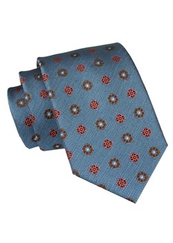 Męski Krawat Angelo di Monti - Grochy, Niebieskie Tło KRADM2016 ze sklepu JegoSzafa.pl w kategorii Krawaty - zdjęcie 157453485