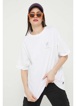 Converse t-shirt bawełniany kolor biały ze sklepu ANSWEAR.com w kategorii Bluzki damskie - zdjęcie 157453857