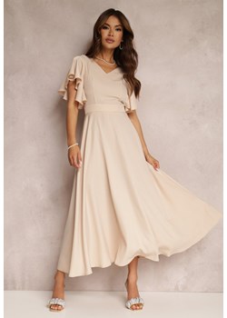 Beżowa Sukienka Bouchard ze sklepu Renee odzież w kategorii Sukienki - zdjęcie 157454066
