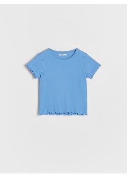 Reserved - Bawełniany t-shirt w prążek - Niebieski ze sklepu Reserved w kategorii Odzież dla niemowląt - zdjęcie 157471697