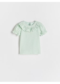 Reserved - Bluzka z bufiastym rękawem - Zielony ze sklepu Reserved w kategorii Odzież dla niemowląt - zdjęcie 157471967