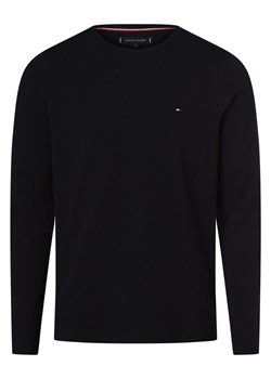 Tommy Hilfiger Męska koszulka z długim rękawem Mężczyźni Bawełna granatowy jednolity ze sklepu vangraaf w kategorii T-shirty męskie - zdjęcie 157476746