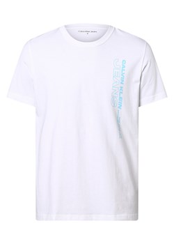 Calvin Klein Jeans T-shirt męski Mężczyźni Bawełna biały nadruk ze sklepu vangraaf w kategorii T-shirty męskie - zdjęcie 157476768