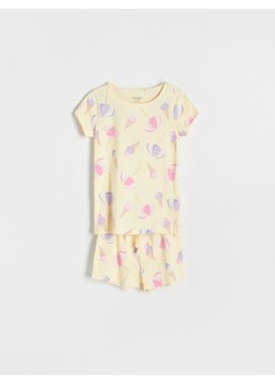 Reserved - Dwuczęściowa piżama - jasnożółty ze sklepu Reserved w kategorii Piżamy dziecięce - zdjęcie 157478449
