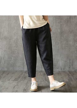 Bawełniane Spodnie Z Gumką ze sklepu Vesporia w kategorii Spodnie damskie - zdjęcie 157481367
