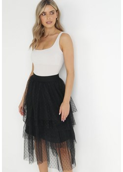 Czarna Tiulowa Spódnica Maxi Aloista ze sklepu Born2be Odzież w kategorii Spódnice - zdjęcie 157488366