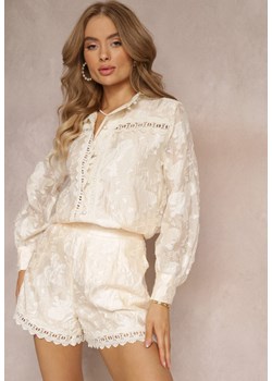 Jasnobeżowy 2-częściowy Komplet Koronkowy Jessita ze sklepu Renee odzież w kategorii Komplety i garnitury damskie - zdjęcie 157488889