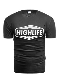 Męska koszulka 743a - czarna ze sklepu Risardi w kategorii T-shirty męskie - zdjęcie 157493206