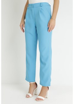 Niebieskie Spodnie Regular Fohan ze sklepu Born2be Odzież w kategorii Spodnie damskie - zdjęcie 157499405
