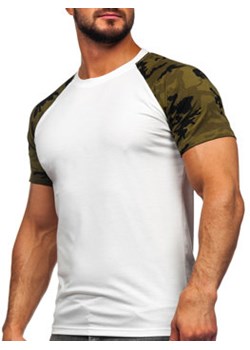 Biały-moro t-shirt męski Denley 8T82 ze sklepu Denley w kategorii T-shirty męskie - zdjęcie 157504037