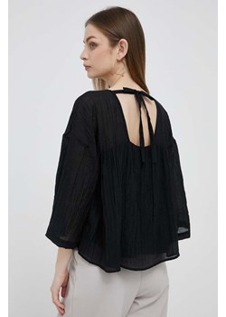 Dkny bluzka damska kolor czarny gładka ze sklepu ANSWEAR.com w kategorii Bluzki damskie - zdjęcie 157504327