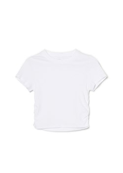 Cropp - Biały t-shirt crop - biały ze sklepu Cropp w kategorii Bluzki damskie - zdjęcie 157519508