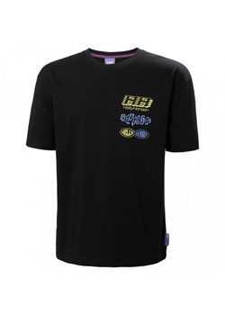 Męski t-shirt z nadrukiem Helly Hansen Play Oversized T-Shirt - czarny ze sklepu Sportstylestory.com w kategorii T-shirty męskie - zdjęcie 157523828